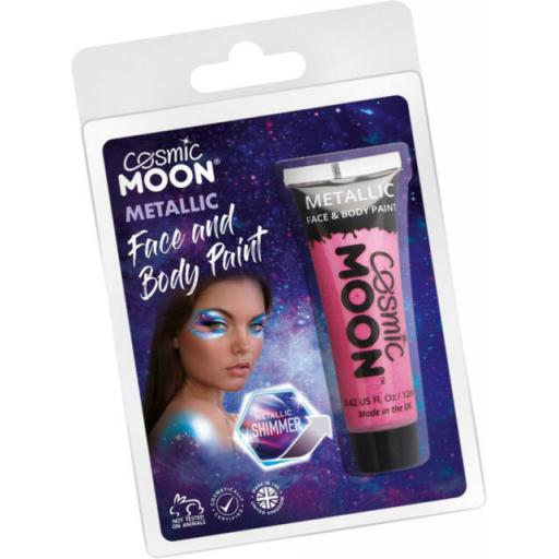 Pink Cosmic Moon Metallic Face And Body Paint