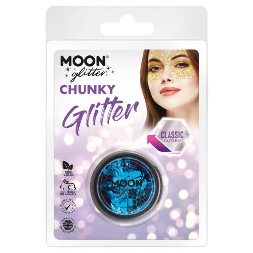 Moon Glitter Classic Blue Biodegradable Chunky Glitter 3g