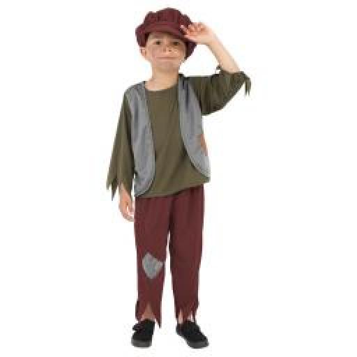 Victorian Poor Boy Children Costume Size M