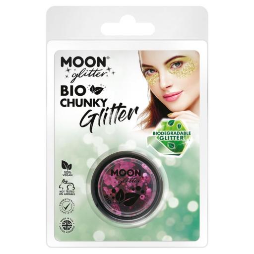 Moon Glitter Classic Dark Rose Biodegradable Chunky Glitter 3g