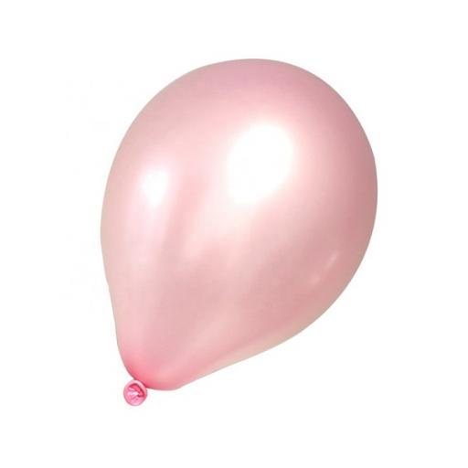 5 inch Pink Metallic Latex Balloons 100pk