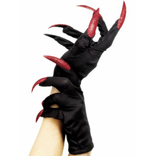 Halloween Gloves ( Includes Glitter Nails)