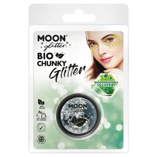 Moon Glitter Classic Silver Biodegradable Chunky Glitter 3g