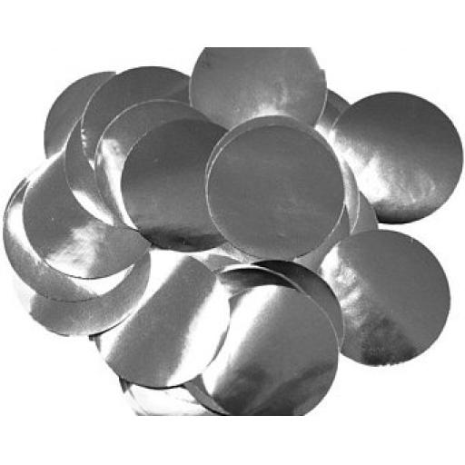 Metallic Silver Dots Foil Confetti (100g)