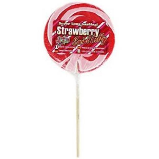 Strawberry Swirl Candy Lolly Pop 125g