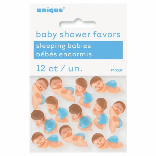Unique Blue Diaper Party Favor Babies 12/Pkg
