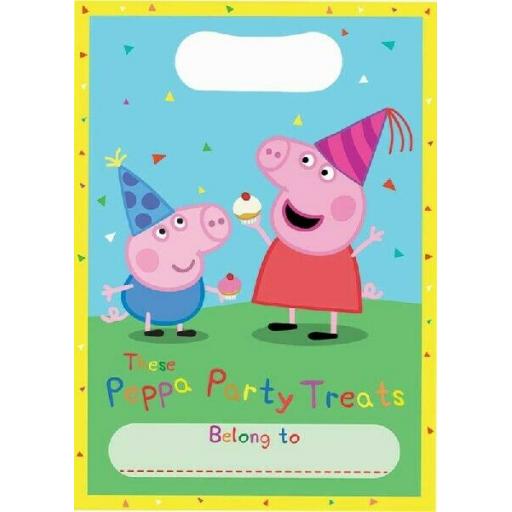 8 x Peppa Pig Birthday Party Loot Bags