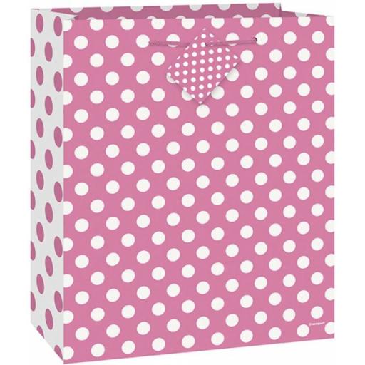 Hot Pink Dots Medium Gift Bag