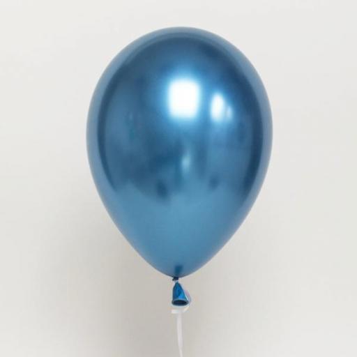 Metallic Effect Platinum Blue Latex Balloons 11'' 12pk