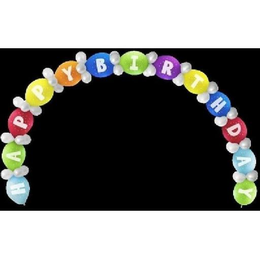 Happy Birthday Garland Latex Balloons Kit