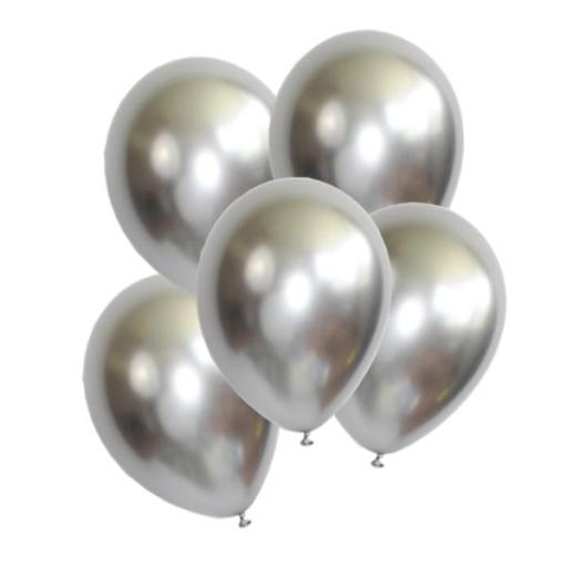 Platinum Silver 11in  Latex Balloons 12pk