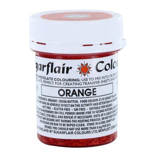 Orange Sugarflair Colour - Edible Chocolate Colouring