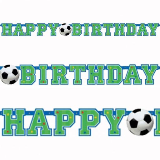 Happy Birthday Football Letter Banner 1.57cm lengh