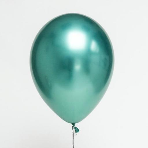 Platinum Metallic Effect Green Latex Balloons 11'' 12pk