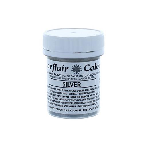 Sugarflair Chocolate Colouring Paint - Silver