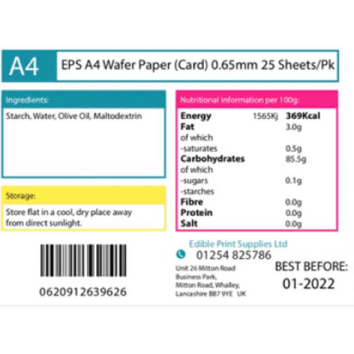 0.65mm edible wafer sheet rice paper