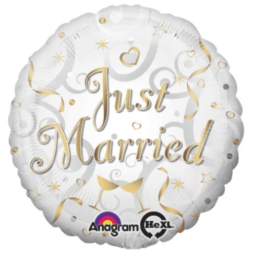 Just Married Foil Balloon 18in