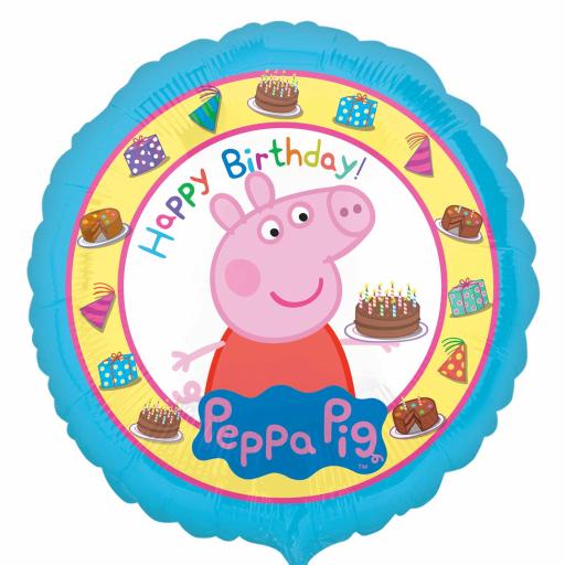 Peppa Pig Foil Balloon 17in Happy Birthday