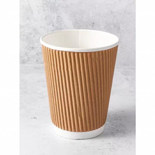 12oz Insulated Paper Cups and Lids 25 PK