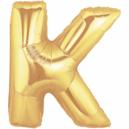 Letter K Gold Foil Balloon