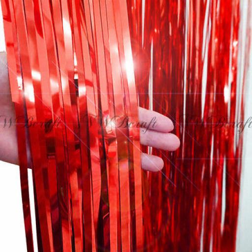 Red Shimmer Curtains