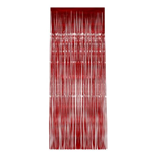 Shimmer Curtain Red