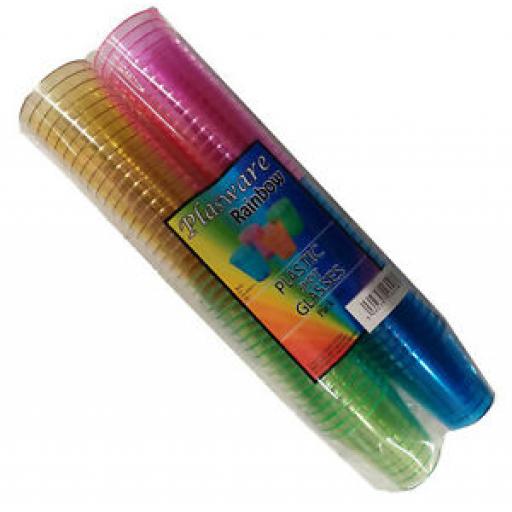 Plastic Shot Glasses Rainbow Pack 80