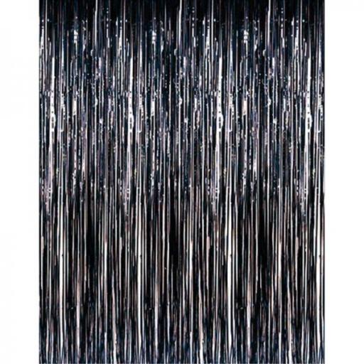 Shimmer Curtain Black