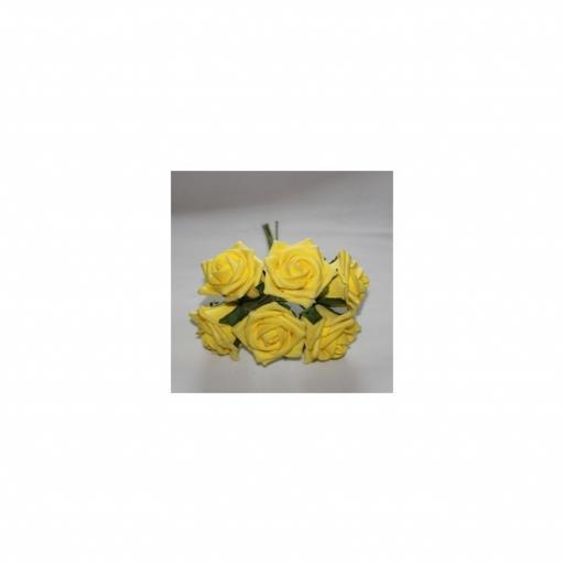 Artificial Yellow Roses In Bunch
