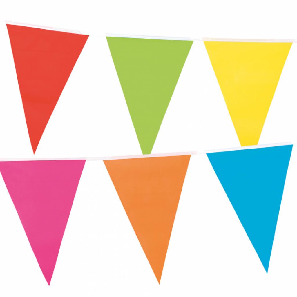 PE giant bunting Pc. PE giant bunting multicoloured (10 m) | Party Party