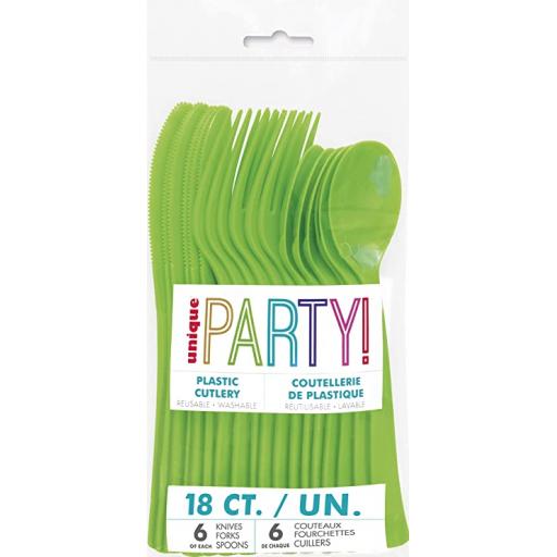 Plastic Cutlery 20 Lime Green Forks
