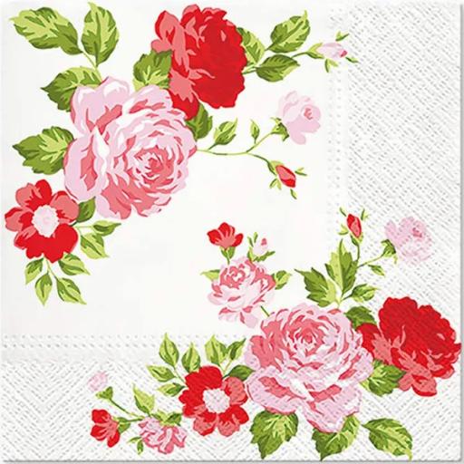 Napkin 3 Ply Red Roses 20N