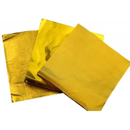 Candy Wrappers Gold 100x 10cm X 10 cm