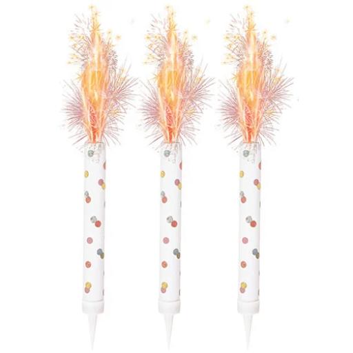 3 Pack Rose Gold Ice Fountain Candles