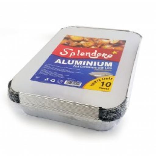 Multi Portion Foil Containers With Lids No 15