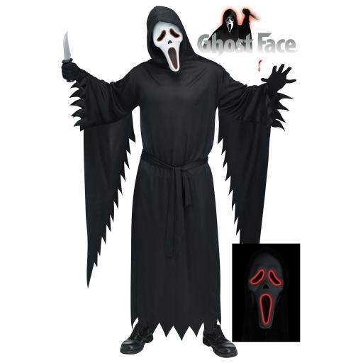 Official Scream/Ghost Face & Costume with E.L Mask - Adult