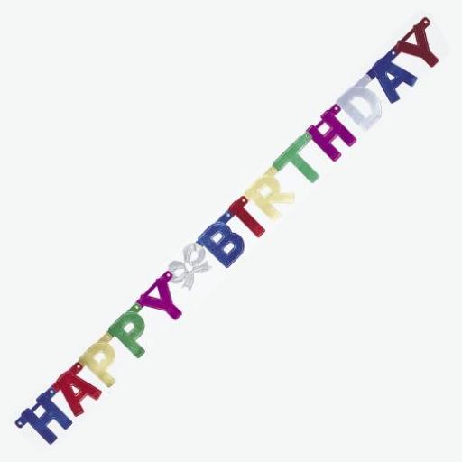 Banner Happy Birthday Multi Colour( 1.21 M )Long