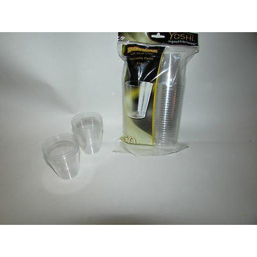 High Gloss Clear Disposable Plastic Shot Glass 50pk