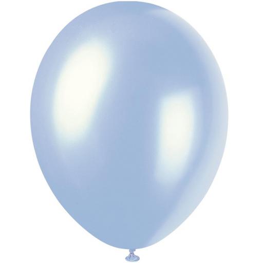 50 Helium Latex Balloons 12" Sky Blue
