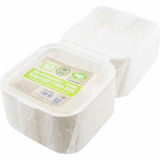 Biodegradable Food Box 450ml 50pk