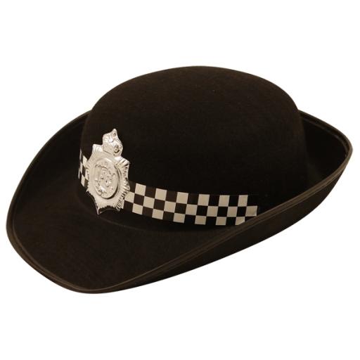 Hat Policewoman Felt Black Adult