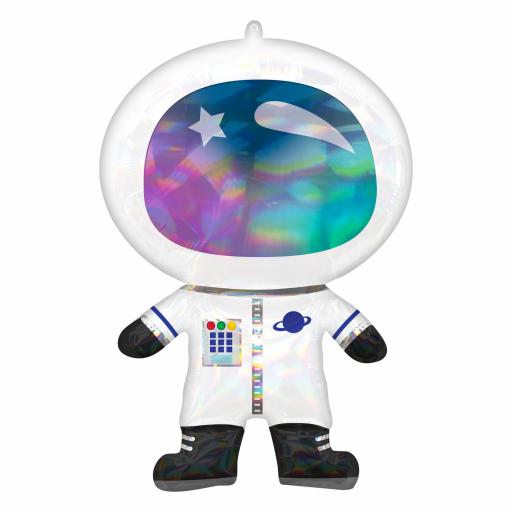 Astronaut Holographic Iridescent SuperShape Foil Balloons