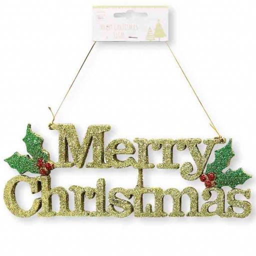 Christmas Plaque red/gold/silver