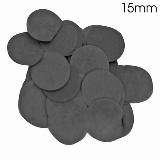 Tissue Paper Confetti Flame Retardant Round 15mm x 14g Black
