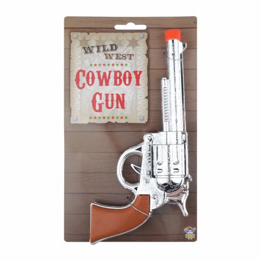 Henbrandt Gun Pistol 24cm Western Ranger Silver