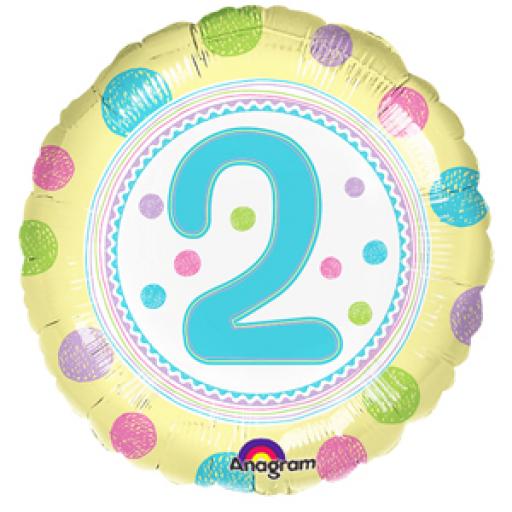 Anagram 18 Inch Circle Foil Balloon - SpotOn Age 2