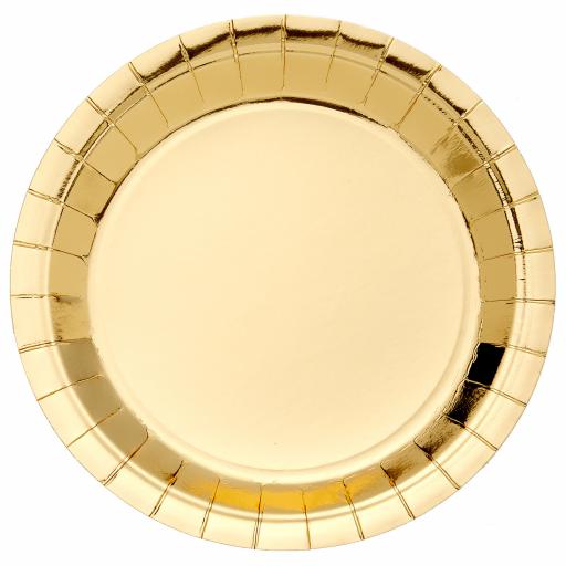 Metallic Gold Plates 23cm