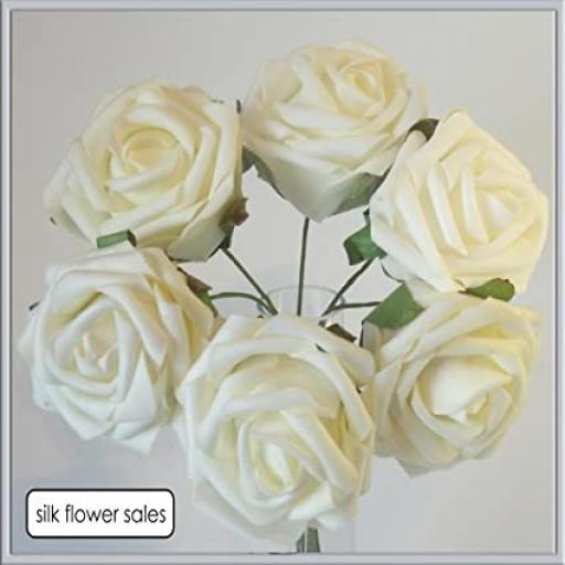 Bunch of 6 Ivory Rose