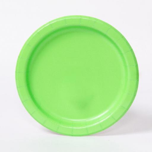 Plain Lime Green Little Plates (8 pack)
