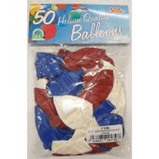 12 Inch Red/white/blue Balloons